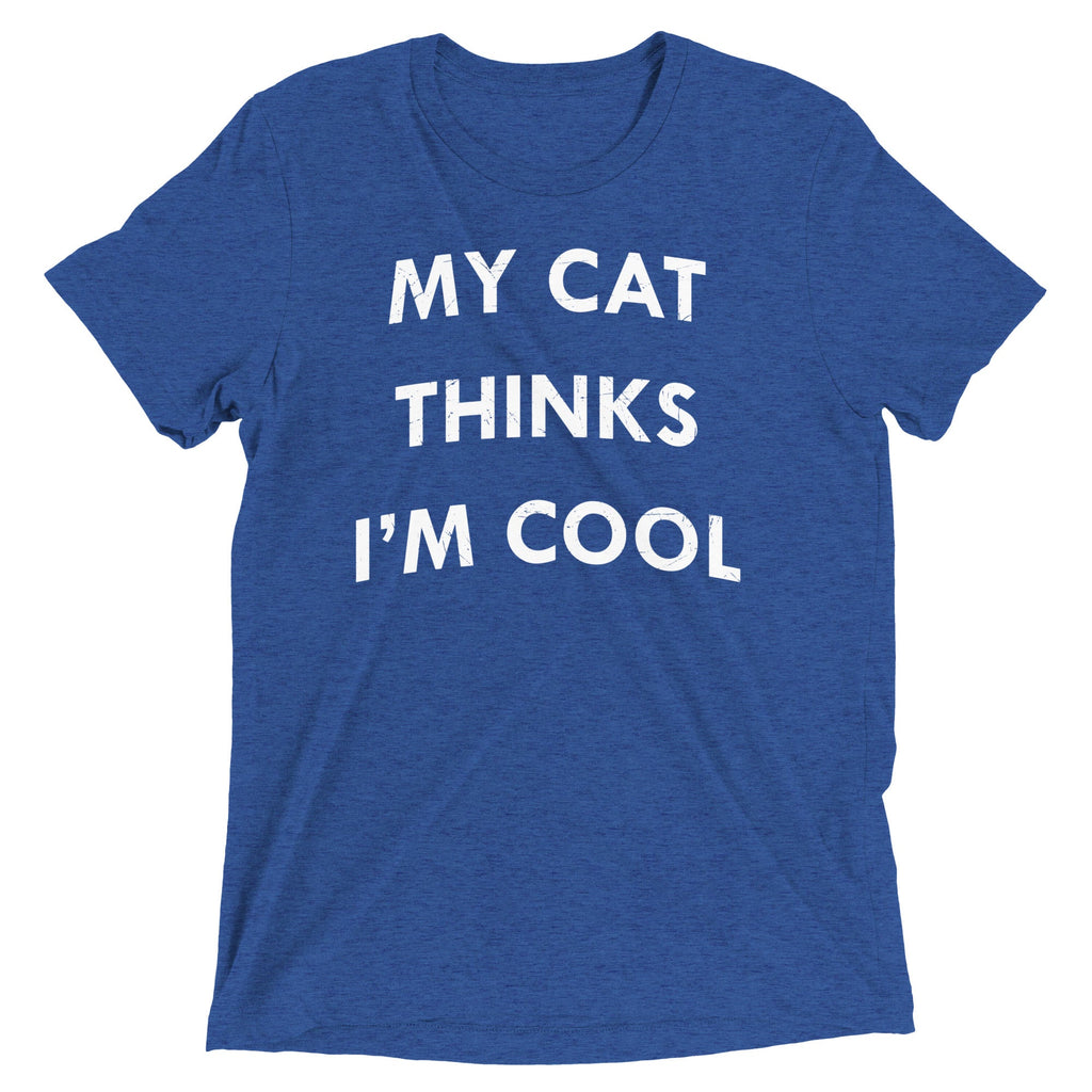My Cat Thinks I'm Cool Men's Tri-Blend Tee product image 1