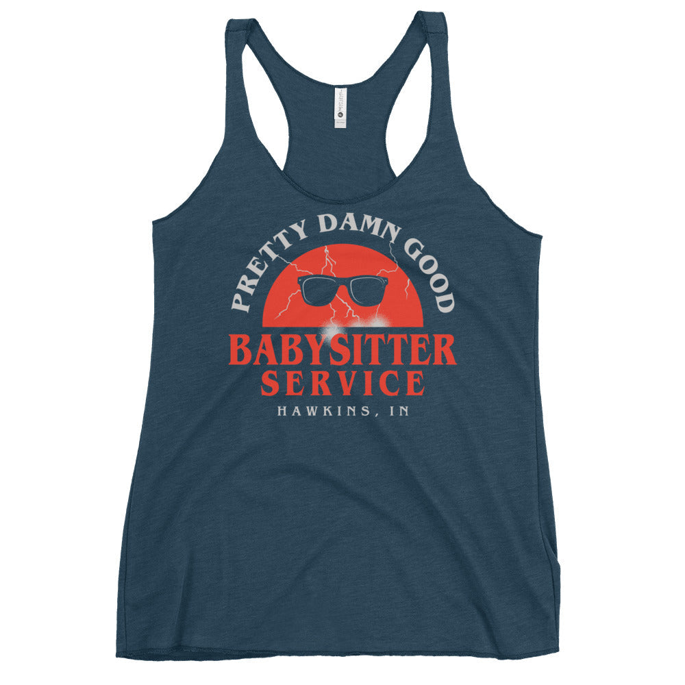 Pretty Damn Good Babysitter Service Women's Racerback Tank