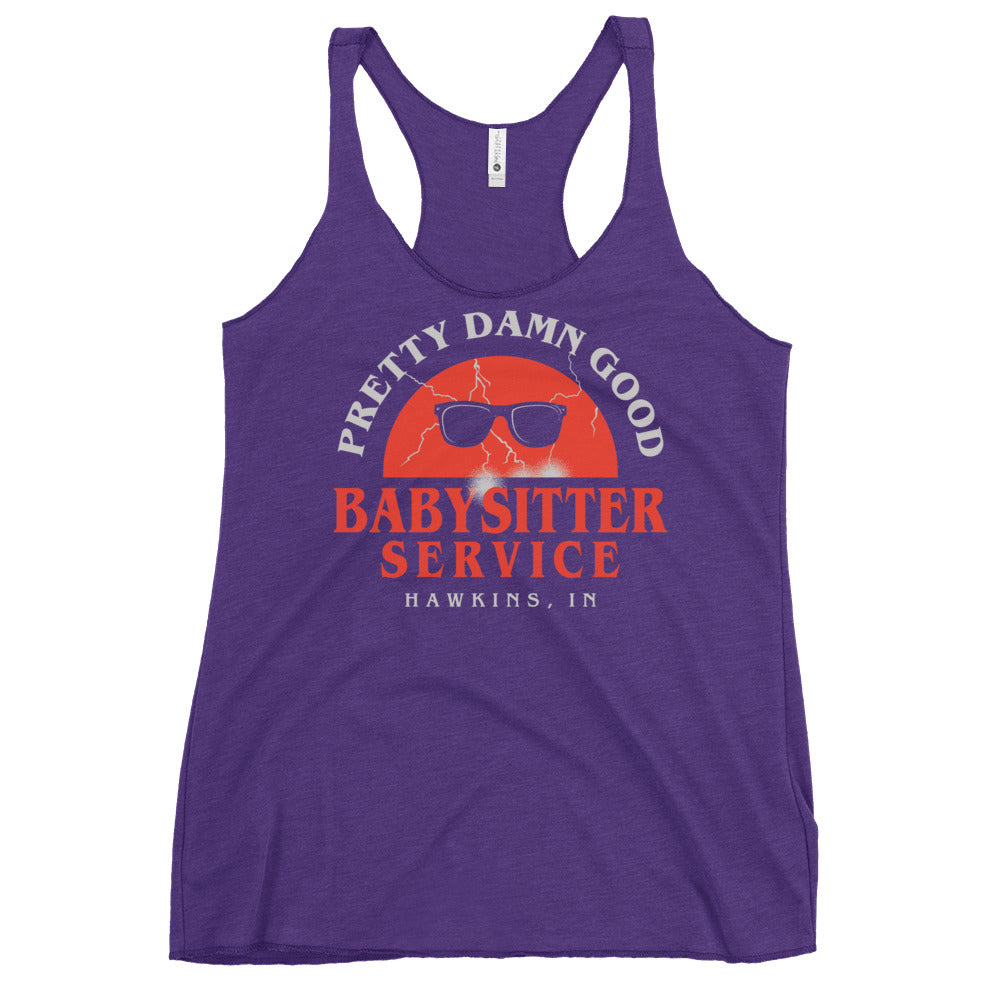 Pretty Damn Good Babysitter Service Women's Racerback Tank