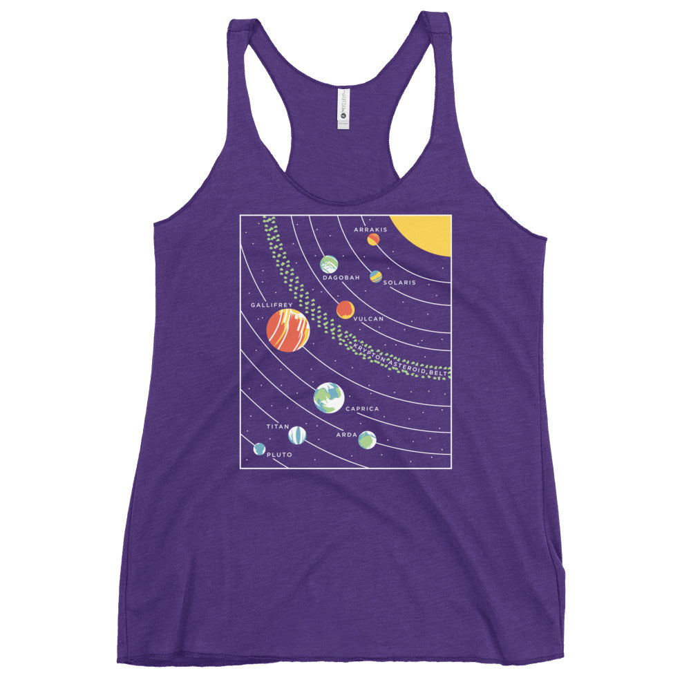 9 Planets Women's Racerback Tank