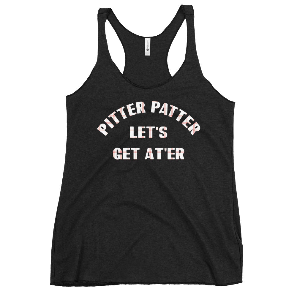 Pitter Patter Let's Get At'er Women's Racerback Tank