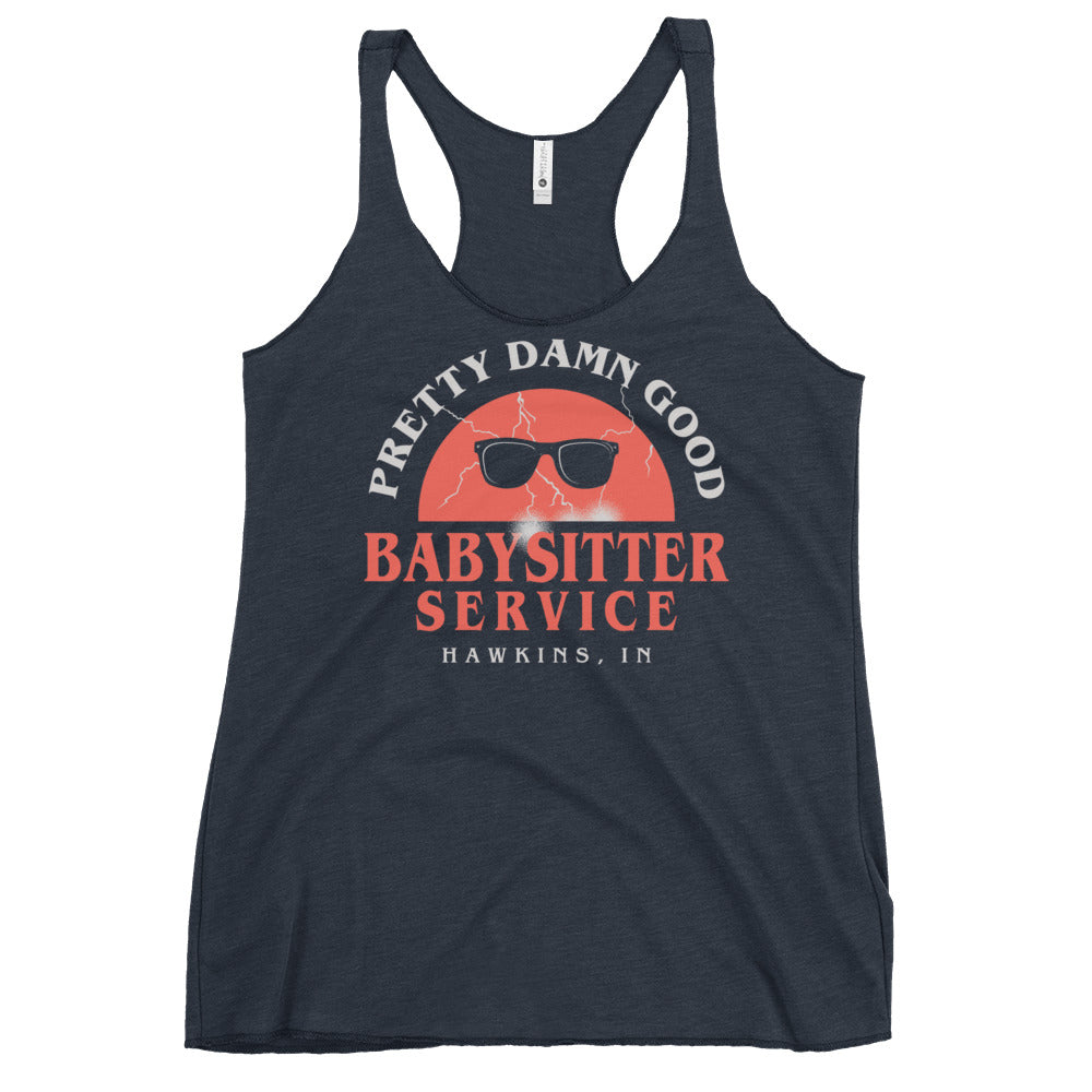 Pretty Damn Good Babysitter Service Women's Racerback Tank
