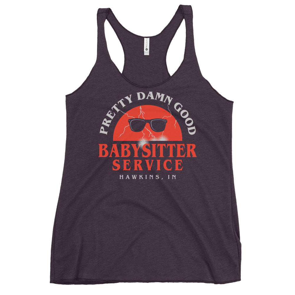 Pretty Damn Good Babysitter Service Women's Racerback Tank