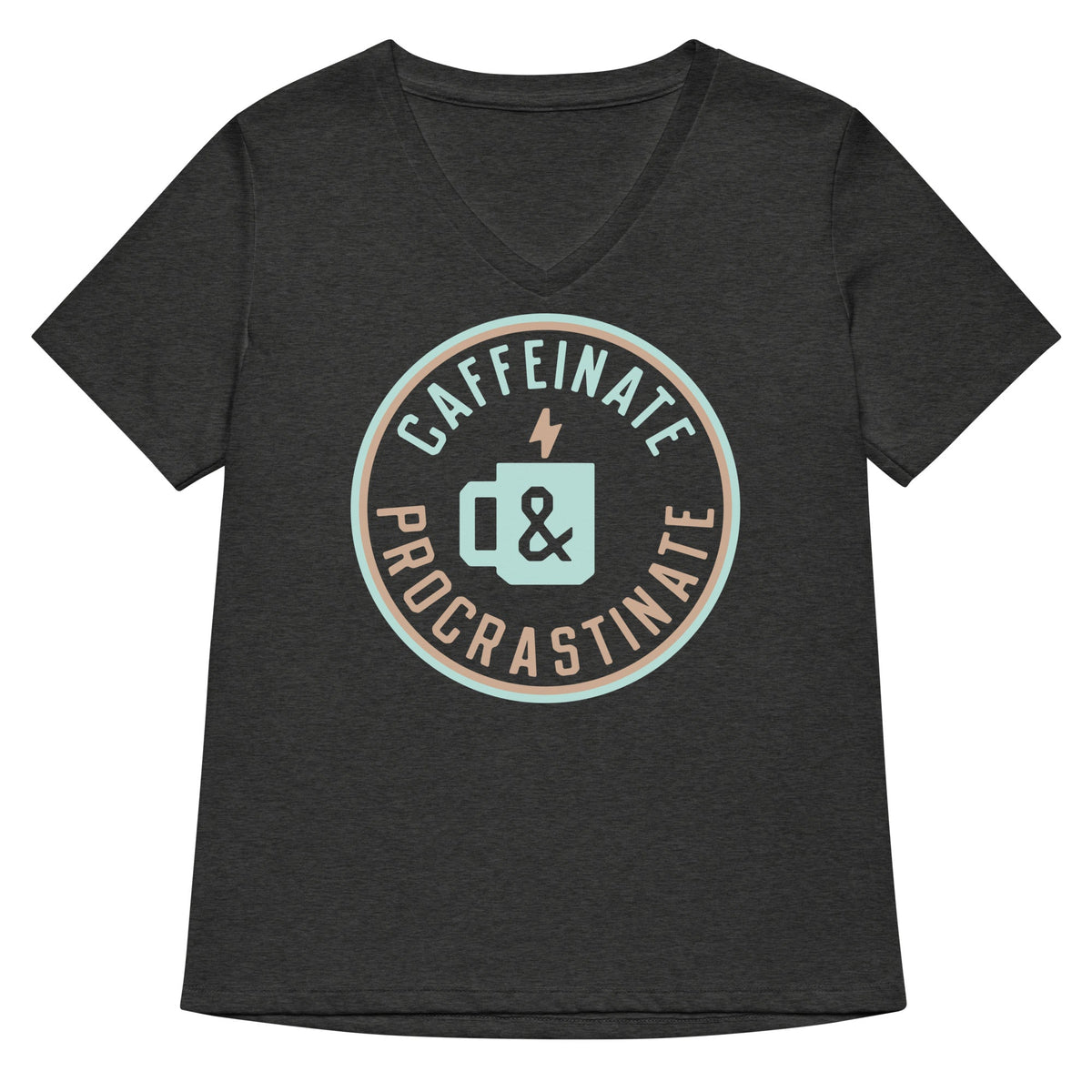 Caffeinate And Procrastinate Women's V-Neck Tee product image 3