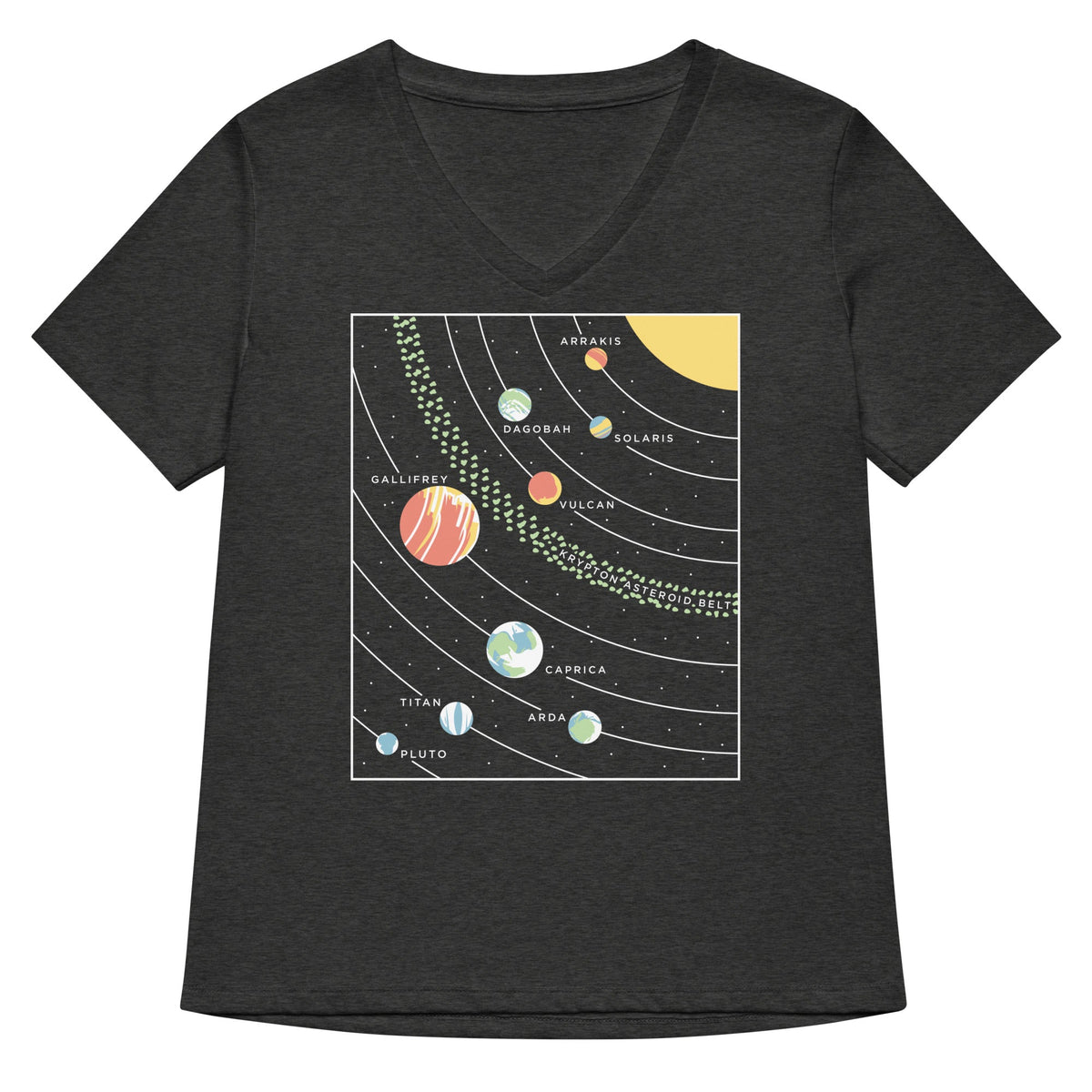 9 Planets Women's V-Neck Tee product image 3