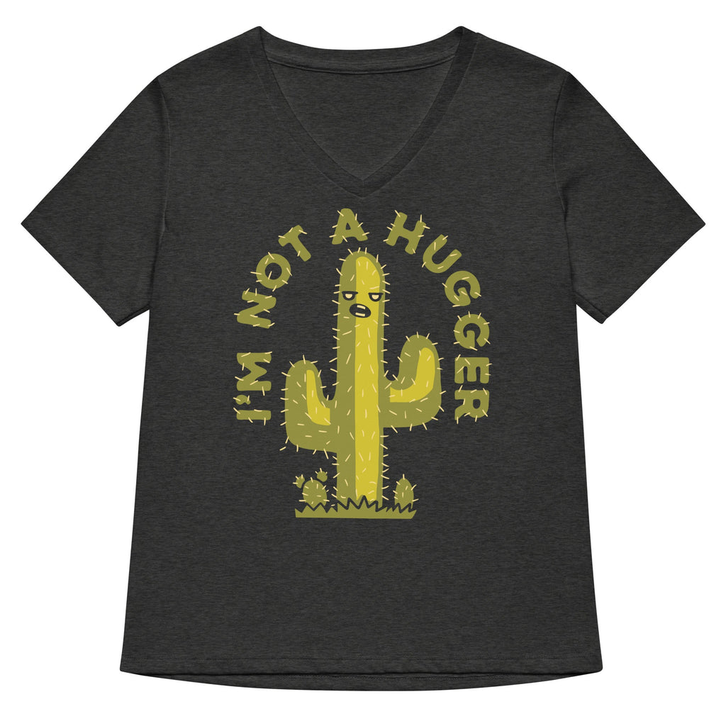 I'm Not A Hugger Women's V-Neck Tee product image 3