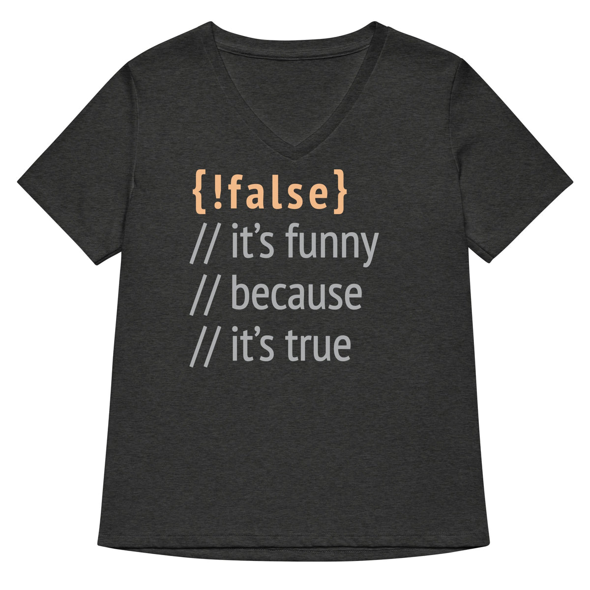 It's Funny Because True Women's V-Neck Tee product image 3