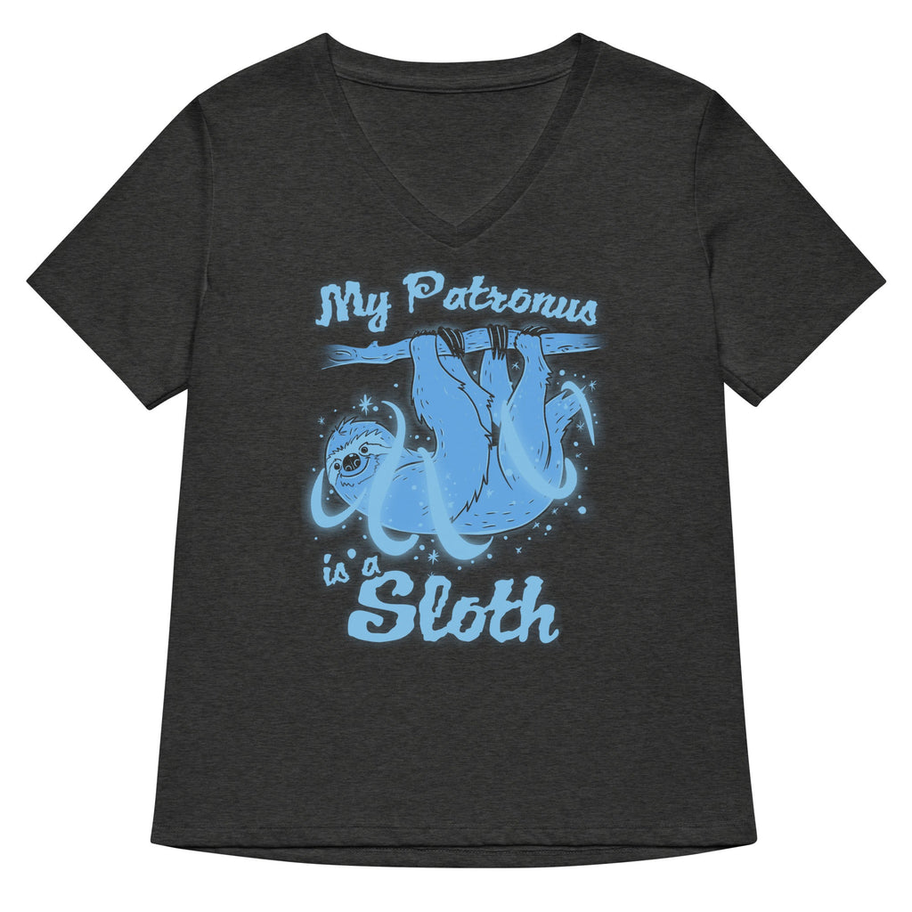 My Patronus Is A Sloth Women's V-Neck Tee product image 3