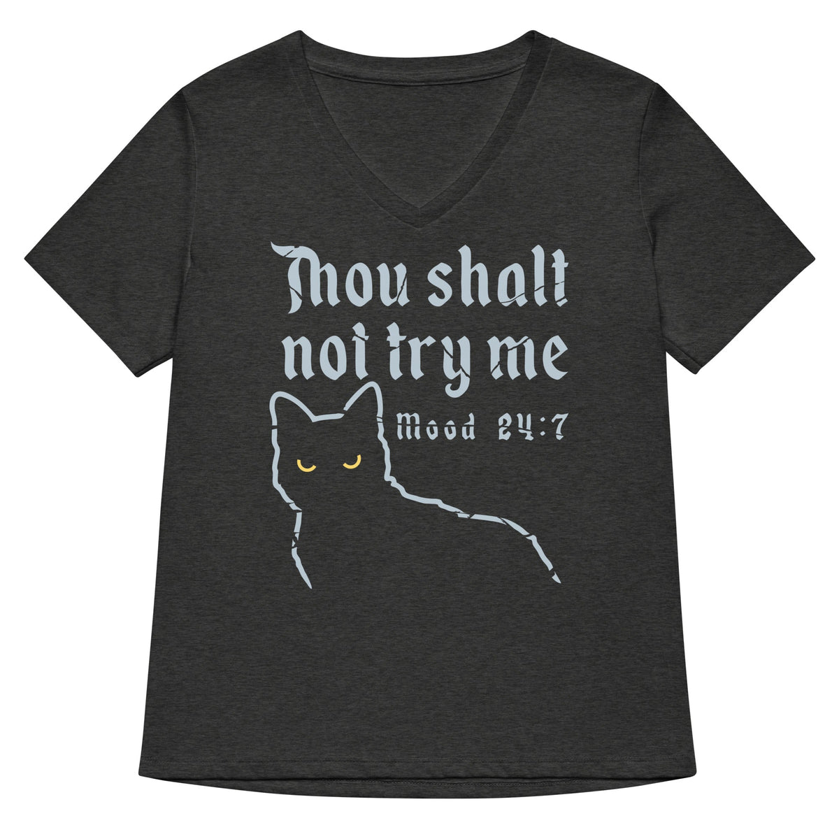 Thou Shalt Not Try Me Women's V-Neck Tee product image 3