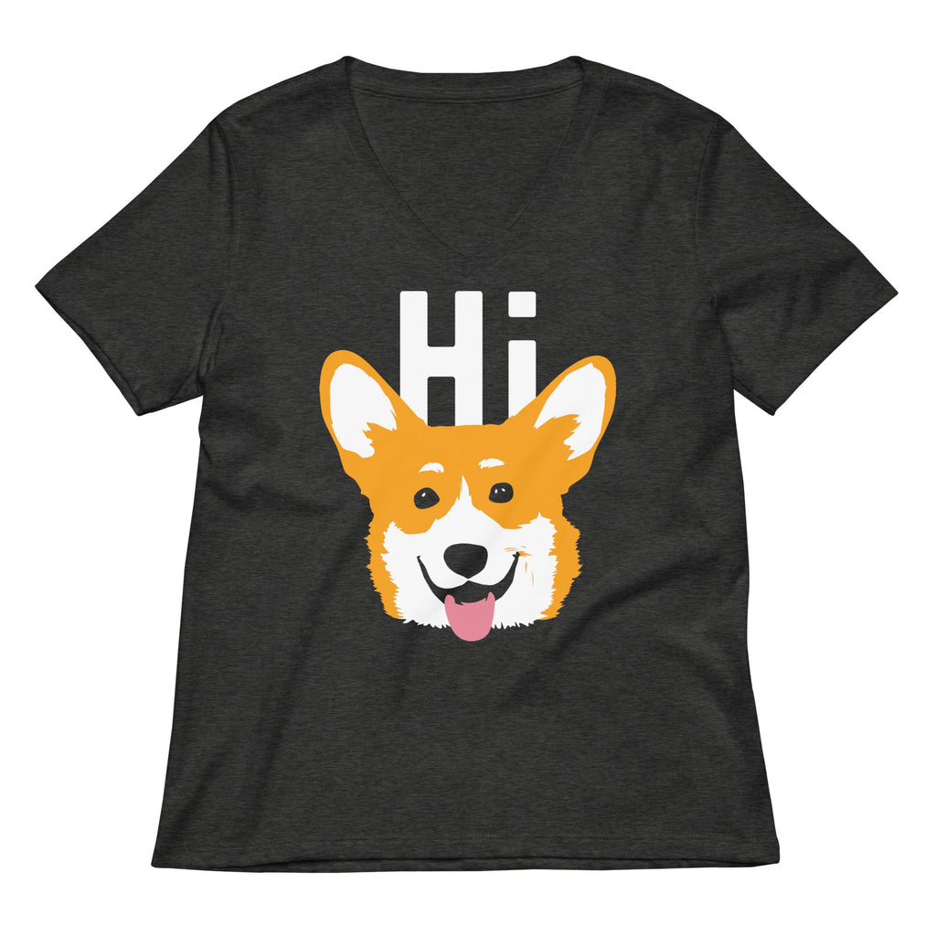 Hi Corgi Women's V-Neck Tee product image 1