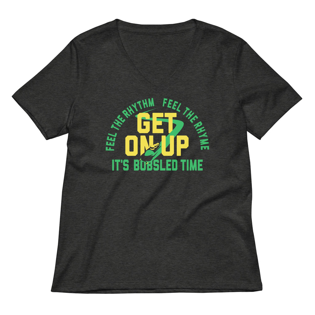 It's Bobsled Time Women's V-Neck Tee product image 1