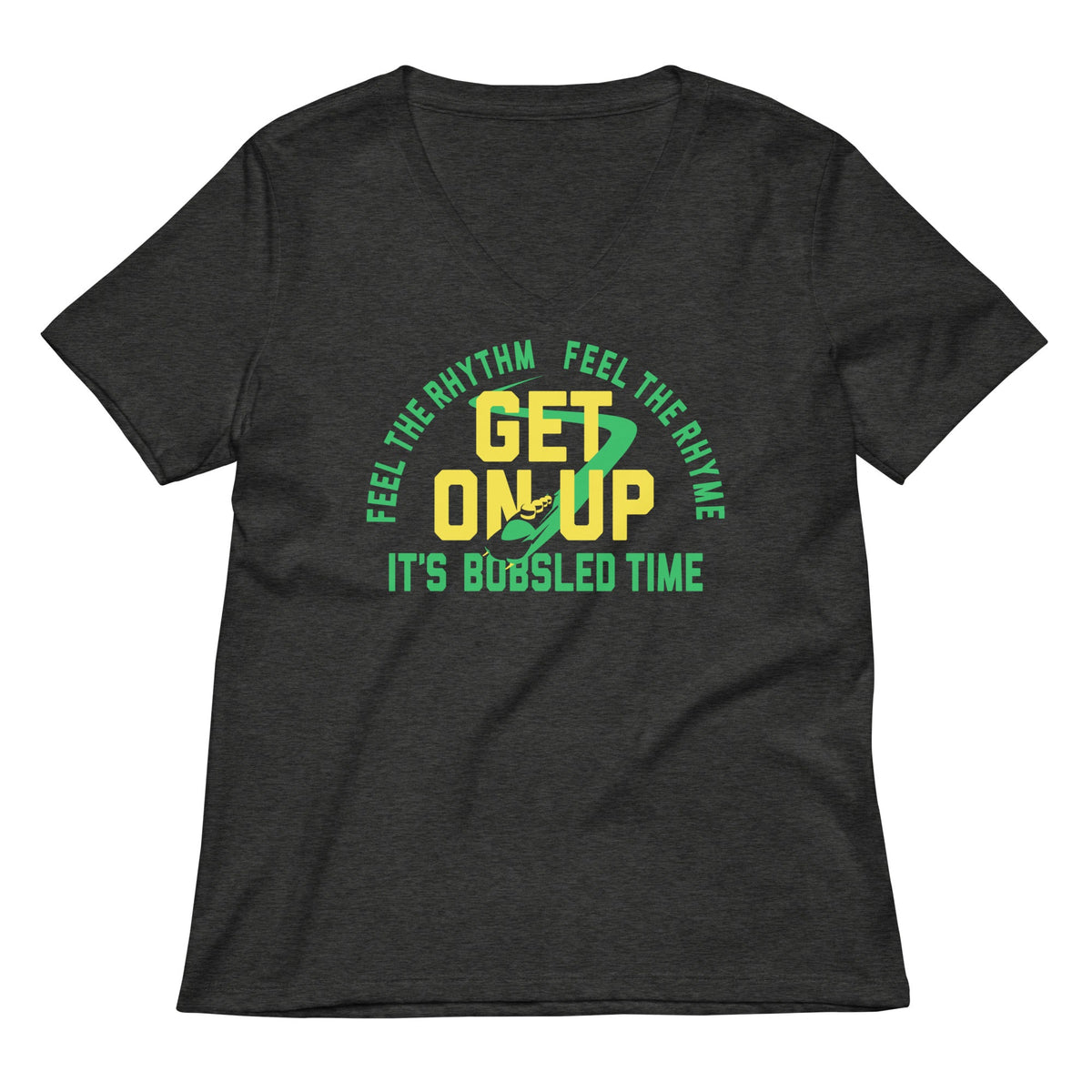 It's Bobsled Time Women's V-Neck Tee product image 1