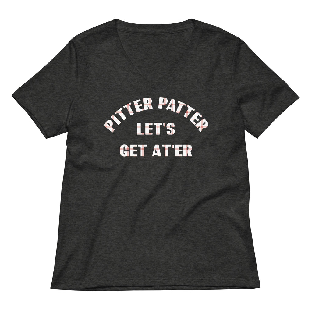 Pitter Patter Let's Get At'er Women's V-Neck Tee product image 3