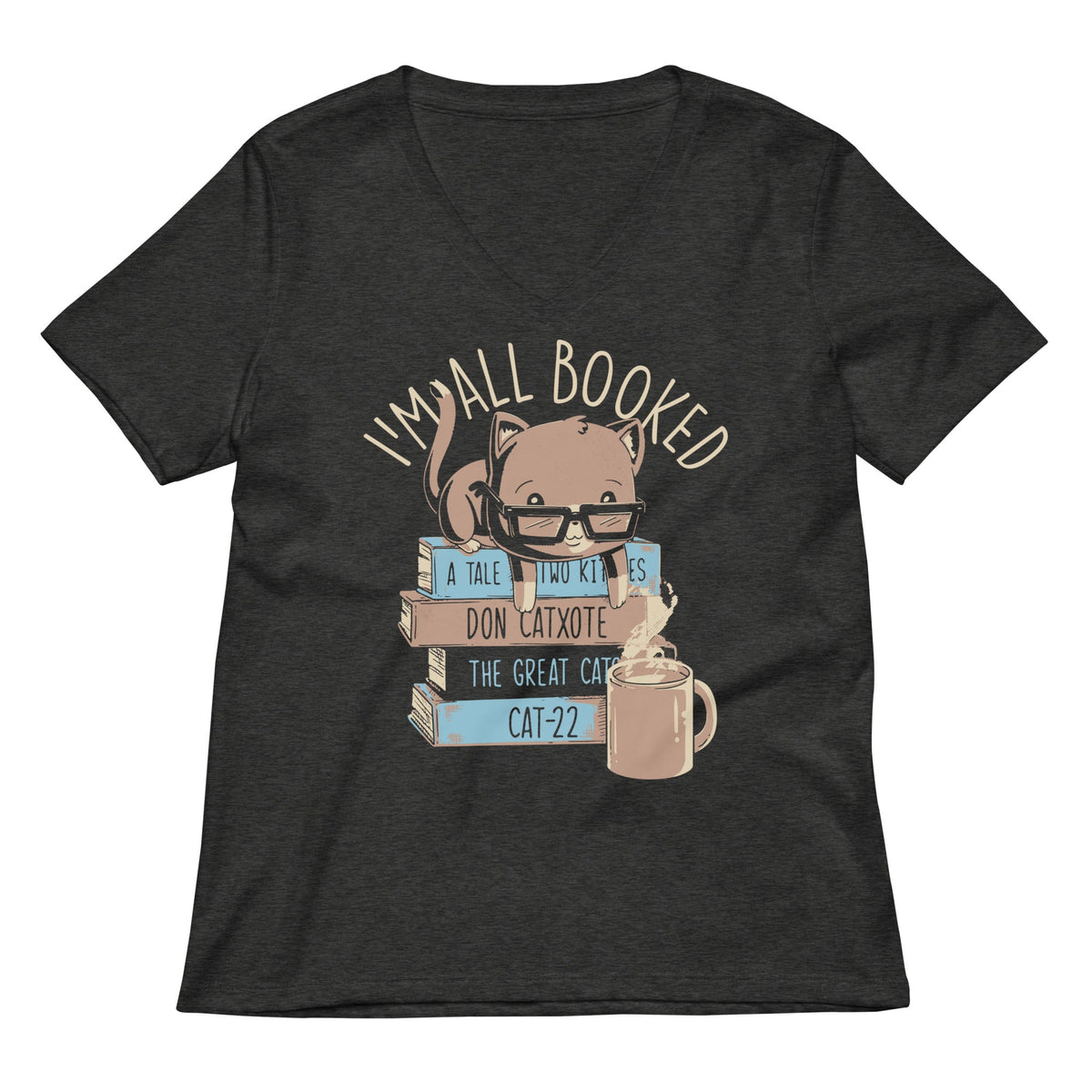 I'm All Booked Women's V-Neck Tee product image 3
