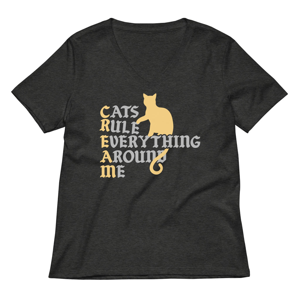 Cats Rule Everything Around Me Women's V-Neck Tee product image 1