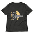 Cats Rule Everything Around Me Women's V-Neck Tee product image 1