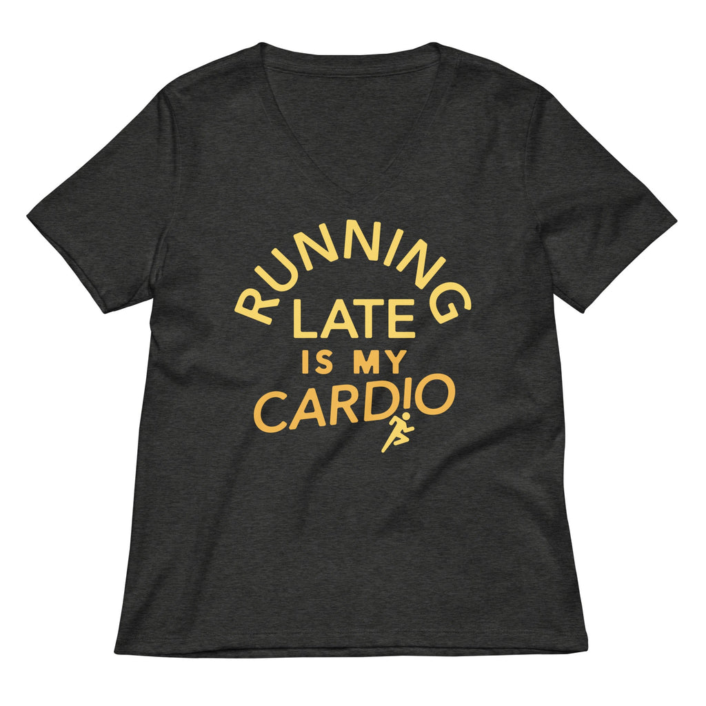 Running Late Is My Cardio Women's V-Neck Tee product image 3