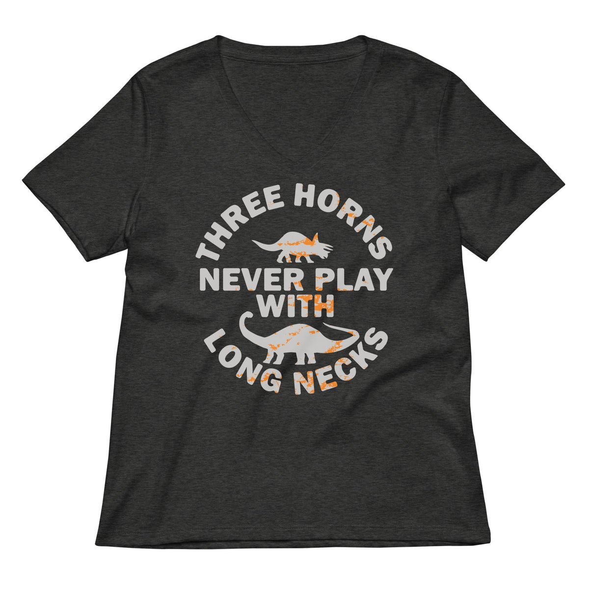 Three Horns Never Play With Long Necks Women's V-Neck Tee product image 3