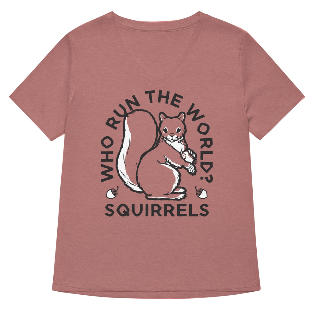 Who Run The World? Squirrels Women's V-Neck Tee product image 3