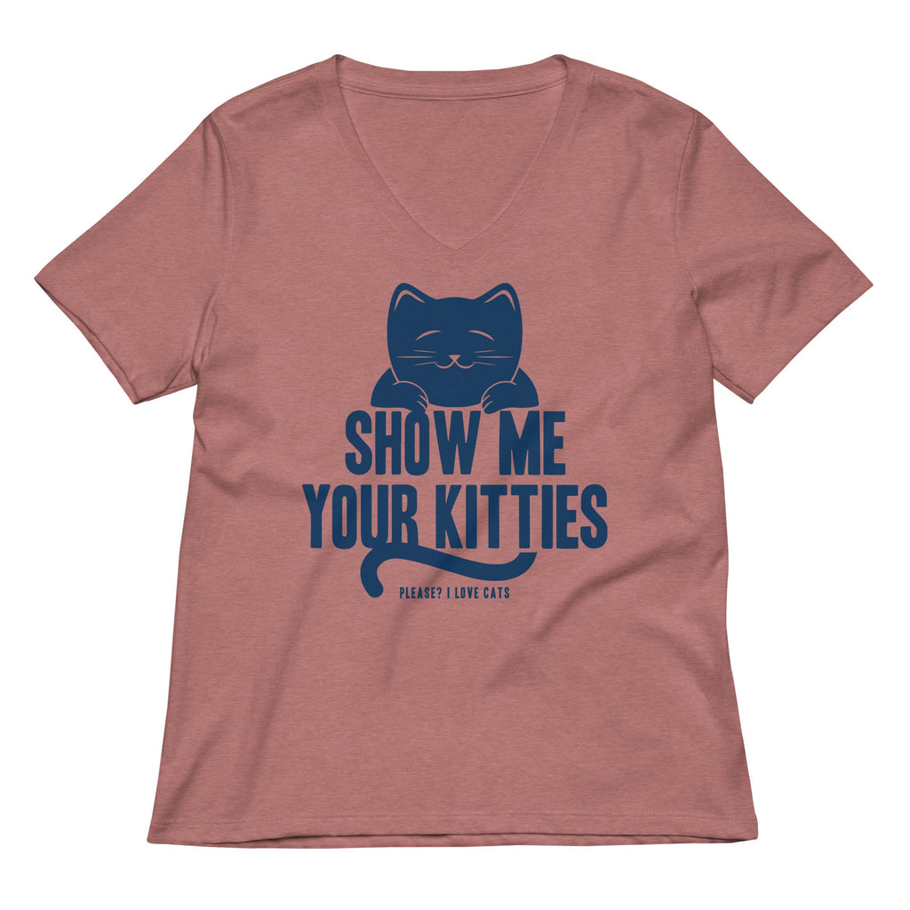 Show Me Your Kitties Women's V-Neck Tee product image 1
