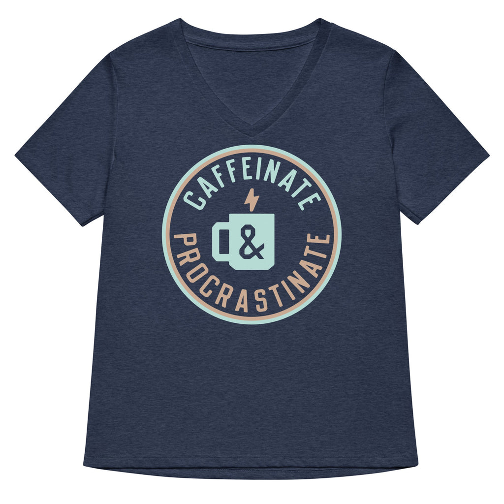 Caffeinate And Procrastinate Women's V-Neck Tee product image 2