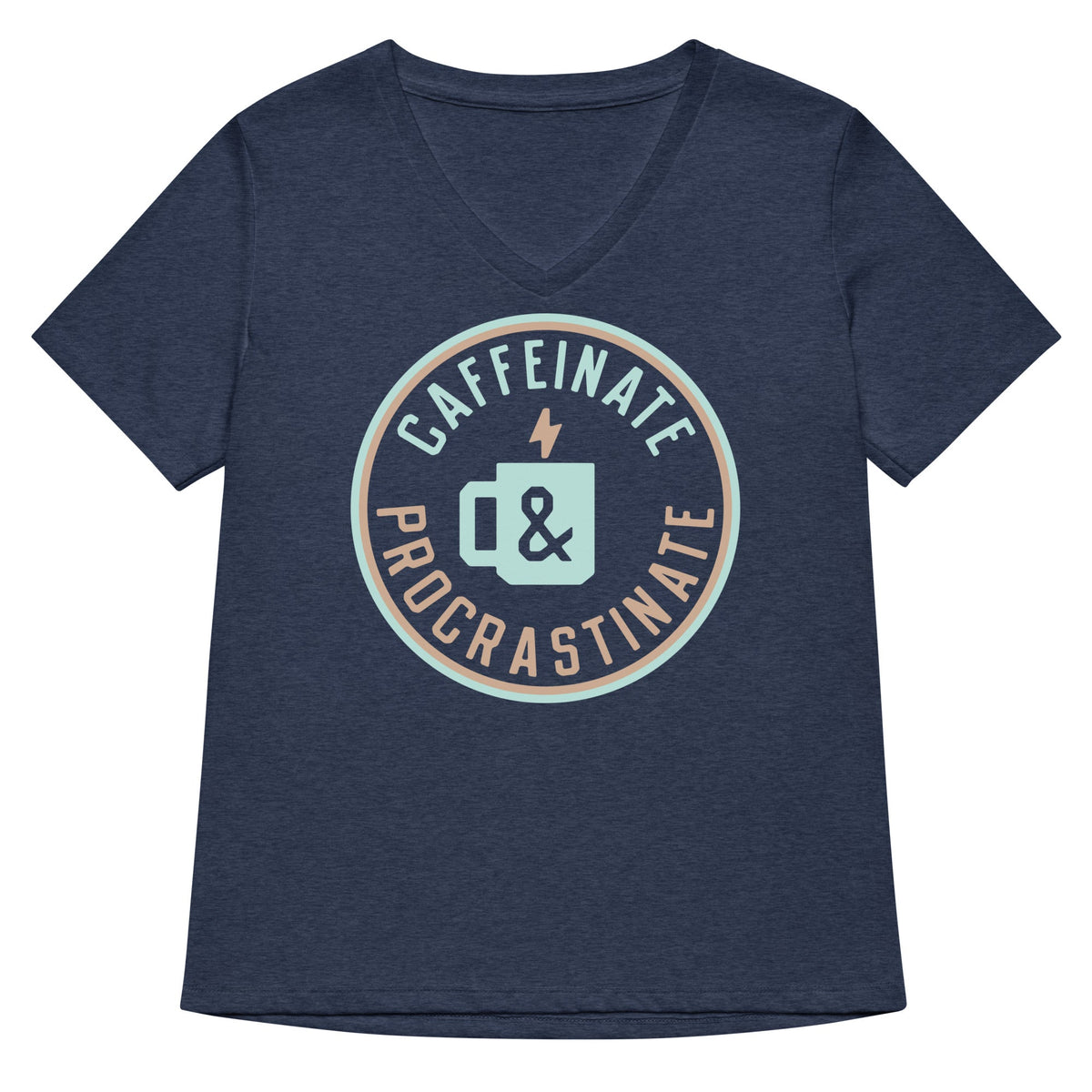 Caffeinate And Procrastinate Women's V-Neck Tee product image 2