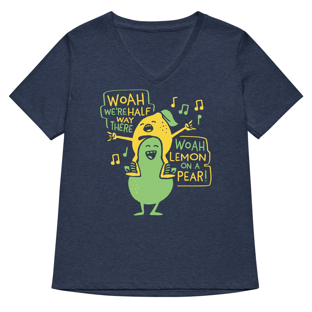 Lemon On A Pear Women's V-Neck Tee product image 2
