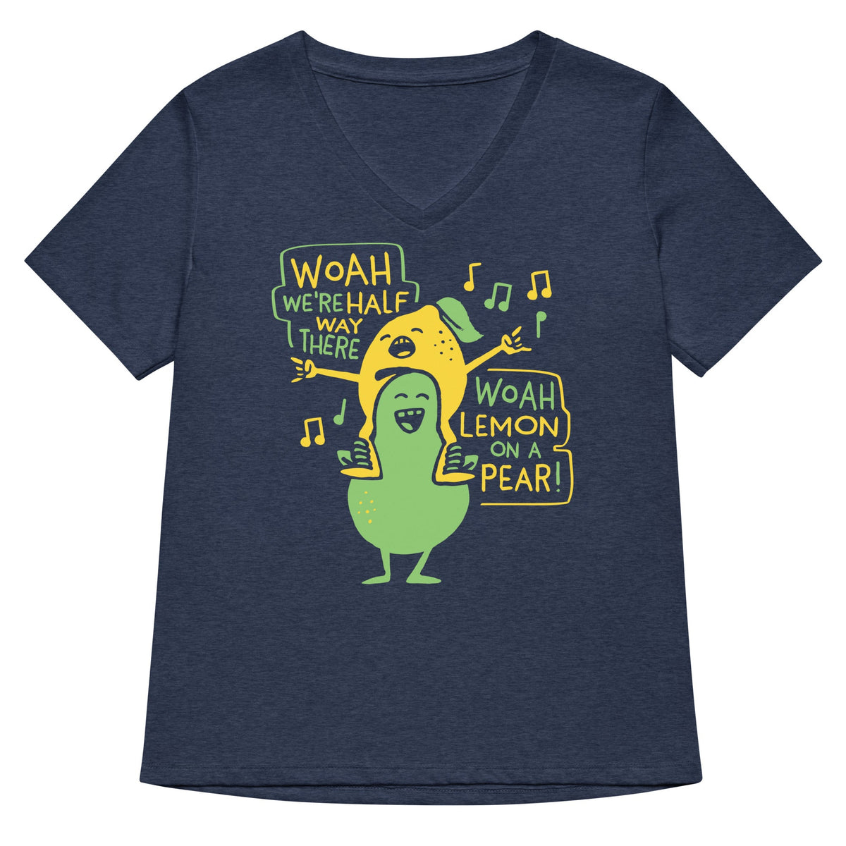 Lemon On A Pear Women's V-Neck Tee product image 2