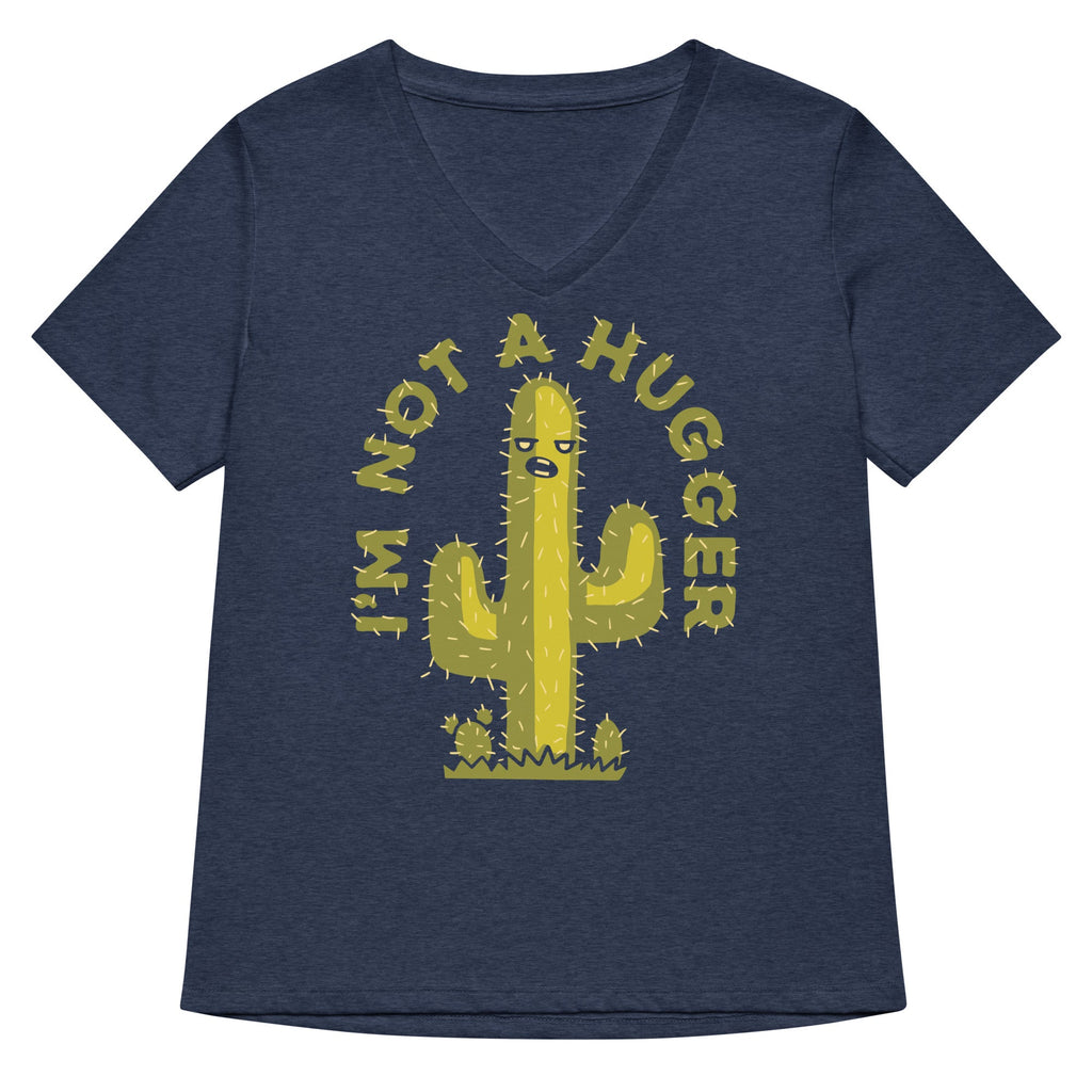 I'm Not A Hugger Women's V-Neck Tee product image 2