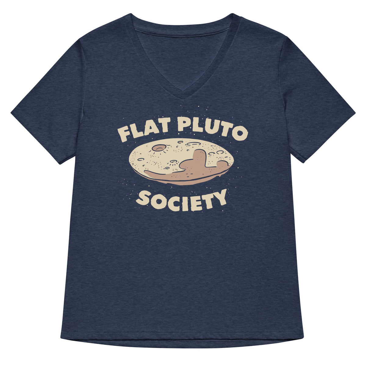 Flat Pluto Society Women's V-Neck Tee product image 2