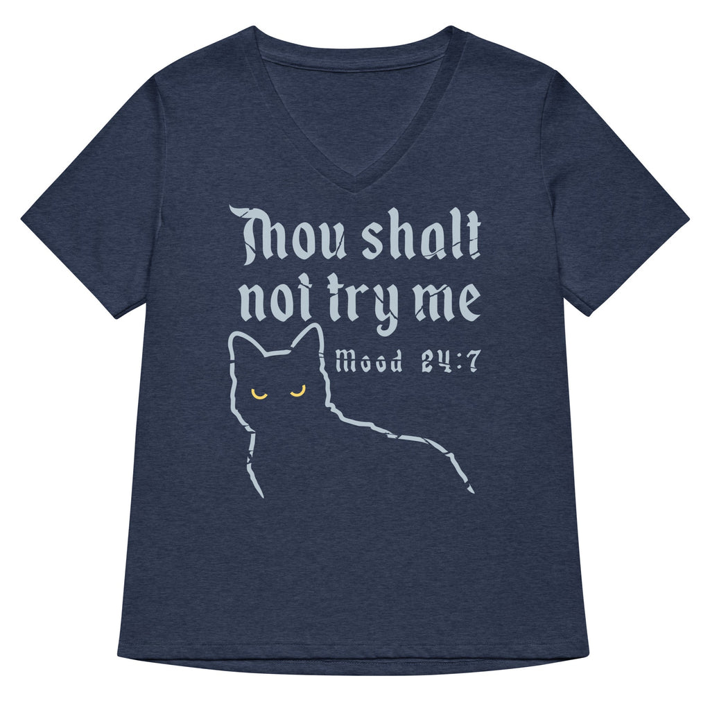 Thou Shalt Not Try Me Women's V-Neck Tee product image 2