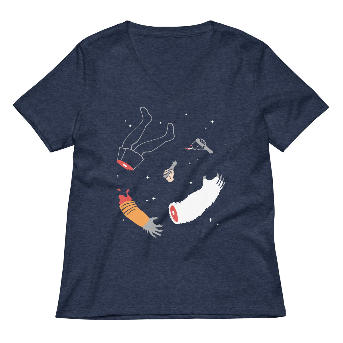 Floating Limbs Women's V-Neck Tee product image 2