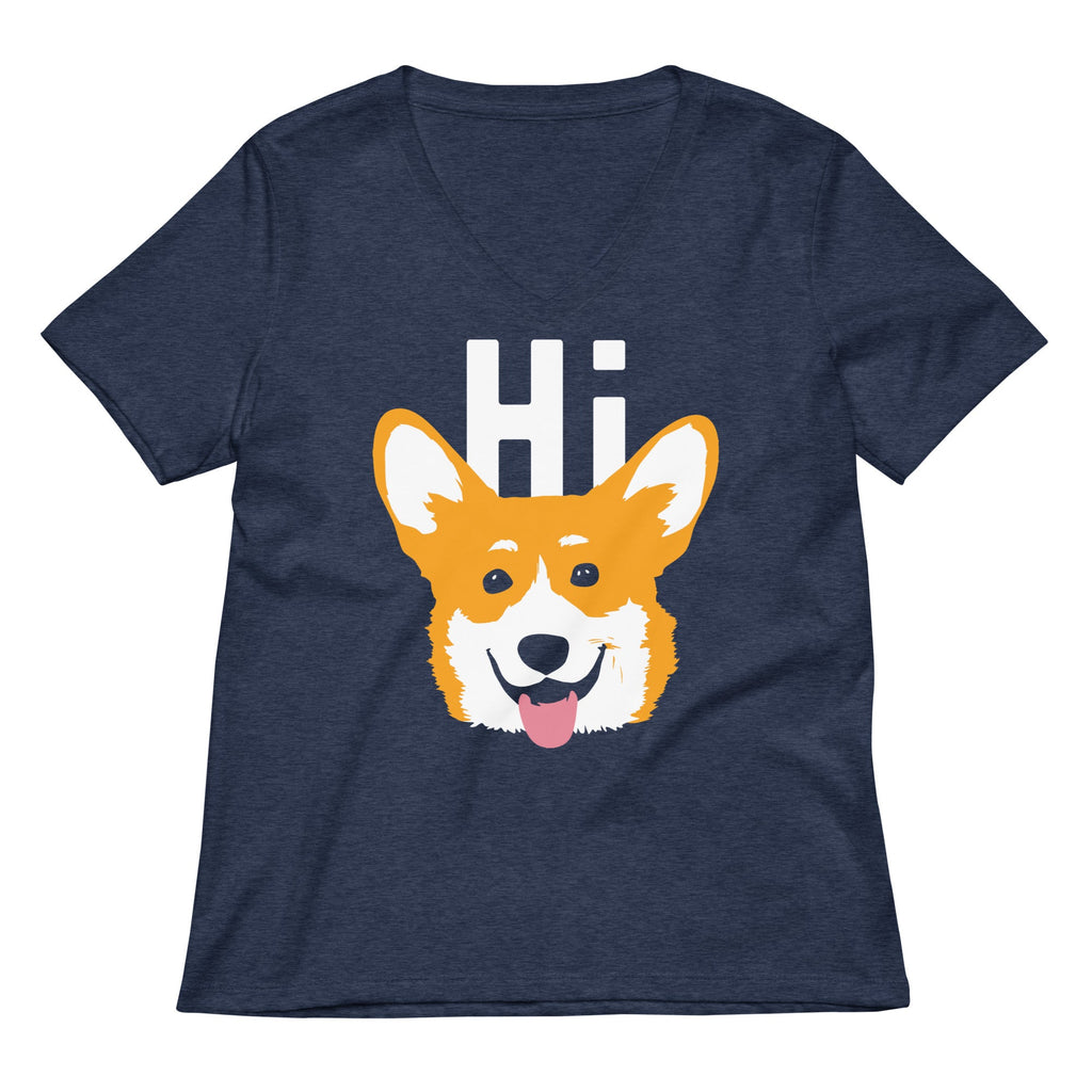 Hi Corgi Women's V-Neck Tee product image 3