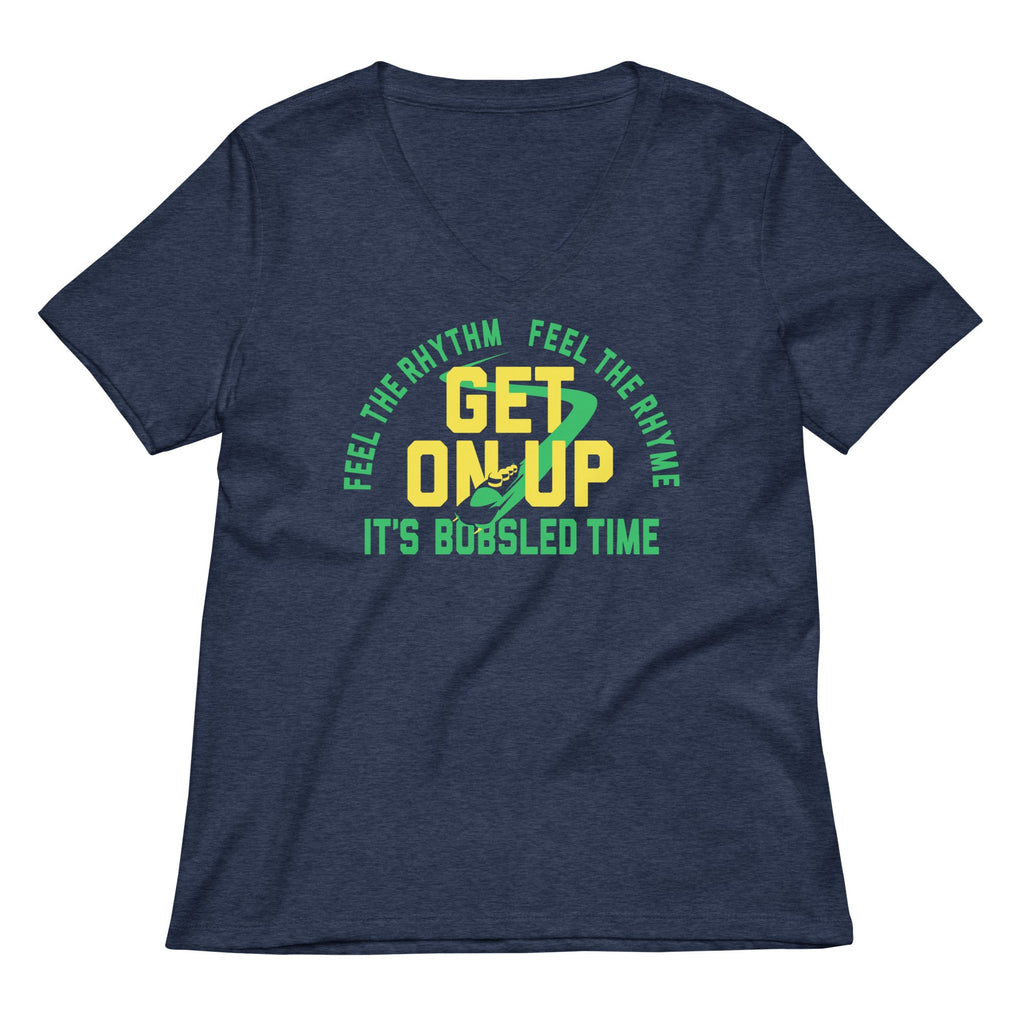 It's Bobsled Time Women's V-Neck Tee product image 3