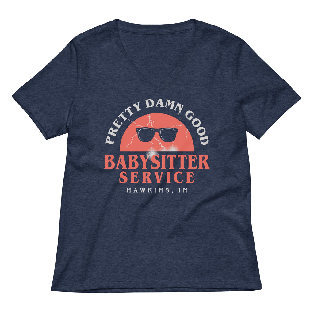 Pretty Damn Good Babysitter Service Women's V-Neck Tee product image 2