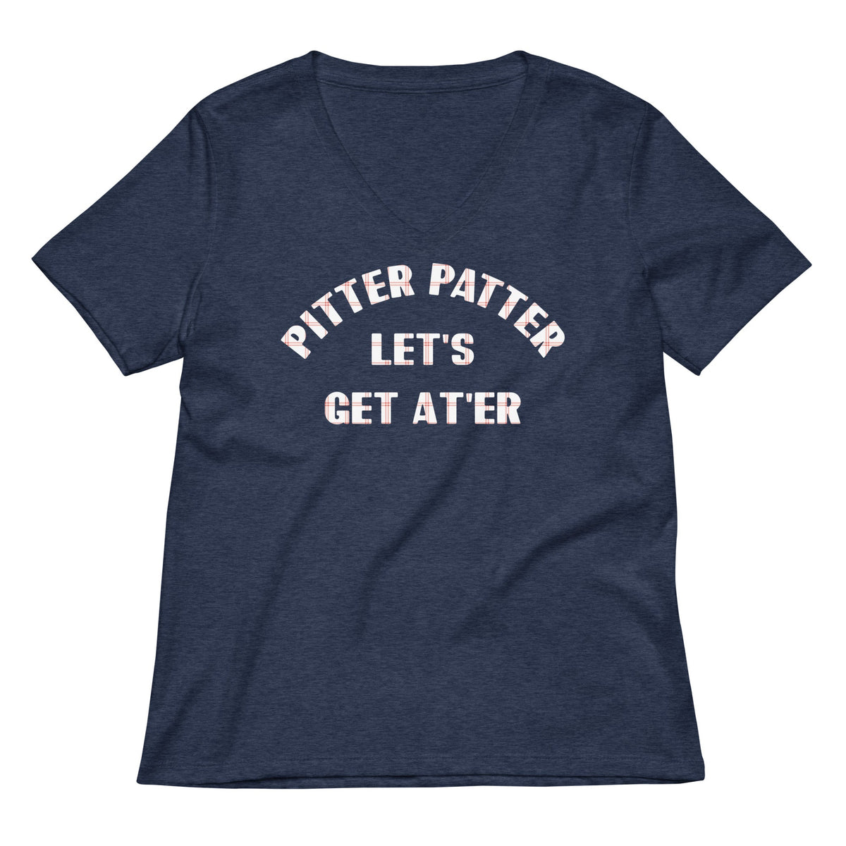 Pitter Patter Let's Get At'er Women's V-Neck Tee product image 2