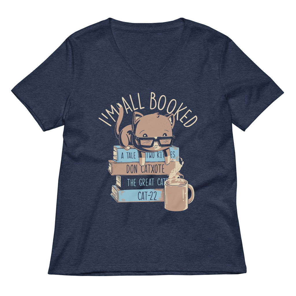 I'm All Booked Women's V-Neck Tee product image 2