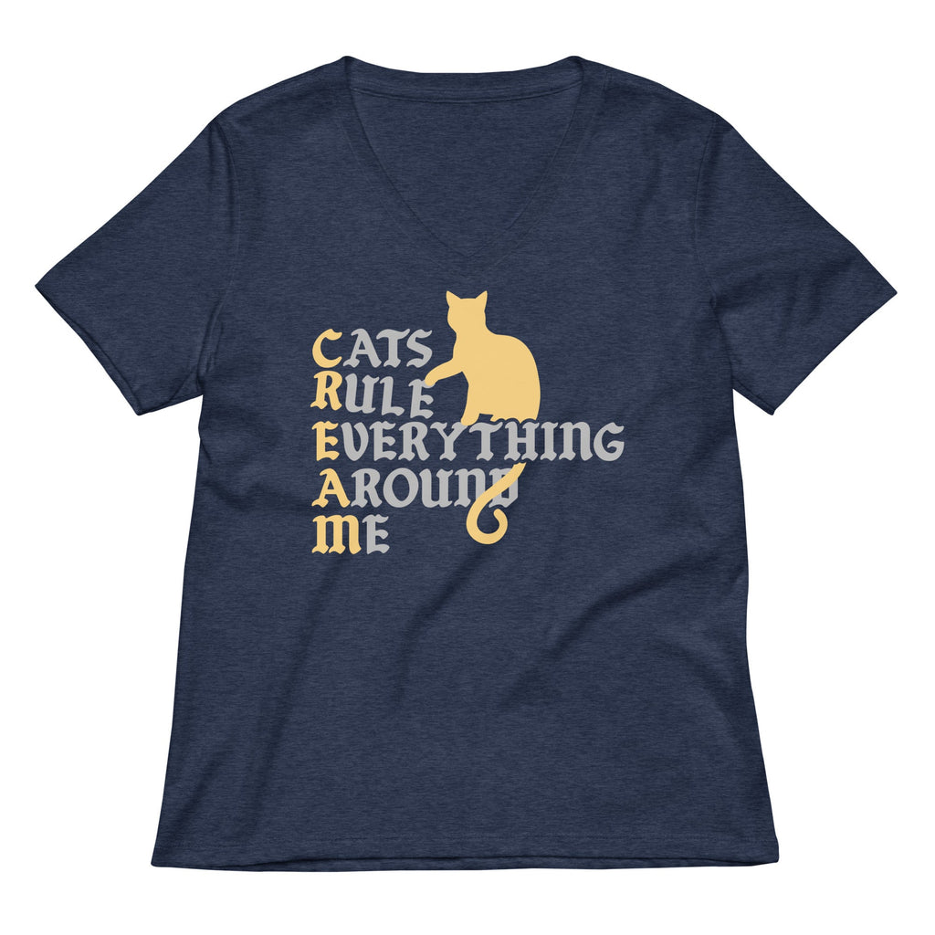 Cats Rule Everything Around Me Women's V-Neck Tee product image 3