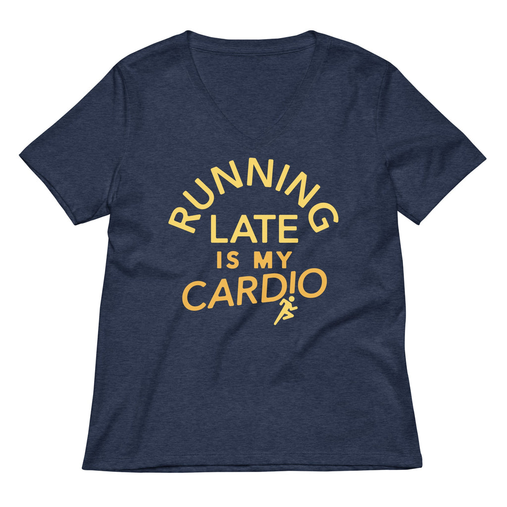 Running Late Is My Cardio Women's V-Neck Tee product image 2