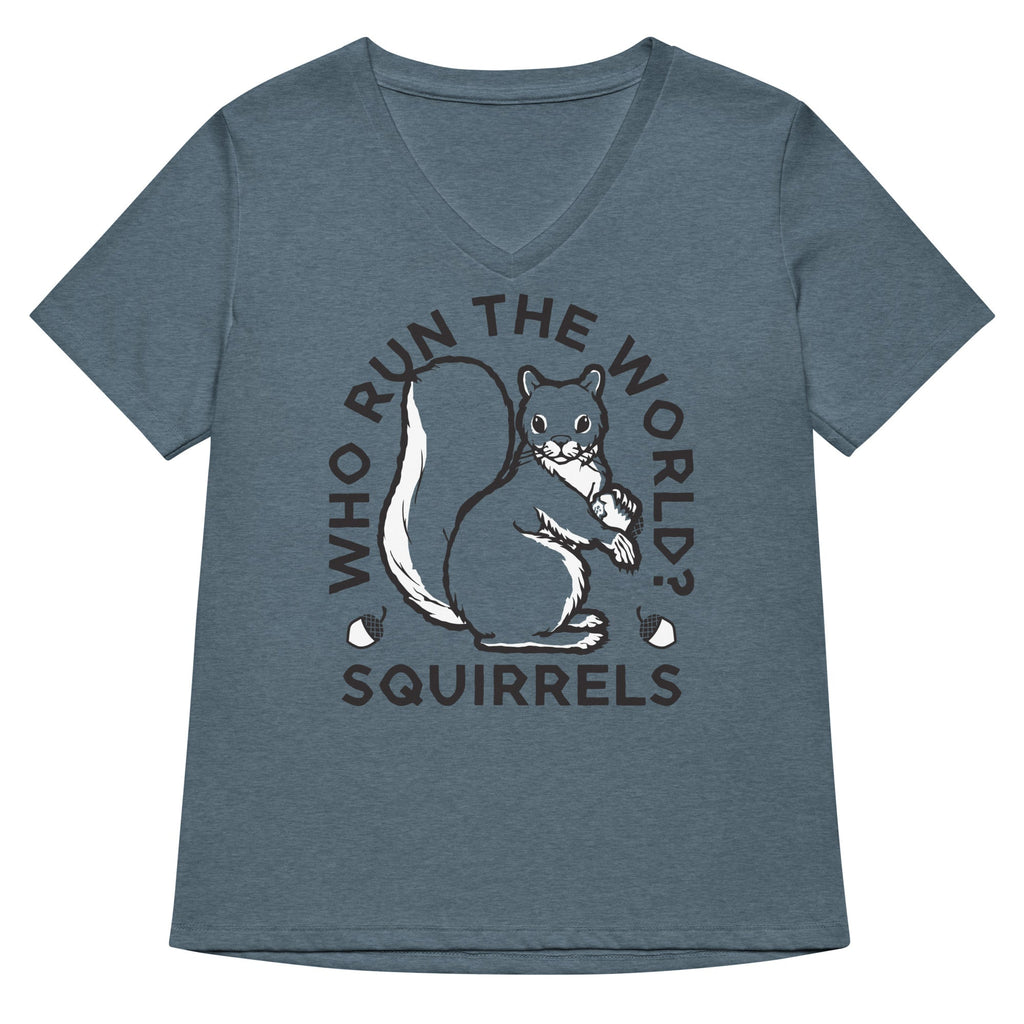 Who Run The World? Squirrels Women's V-Neck Tee product image 2
