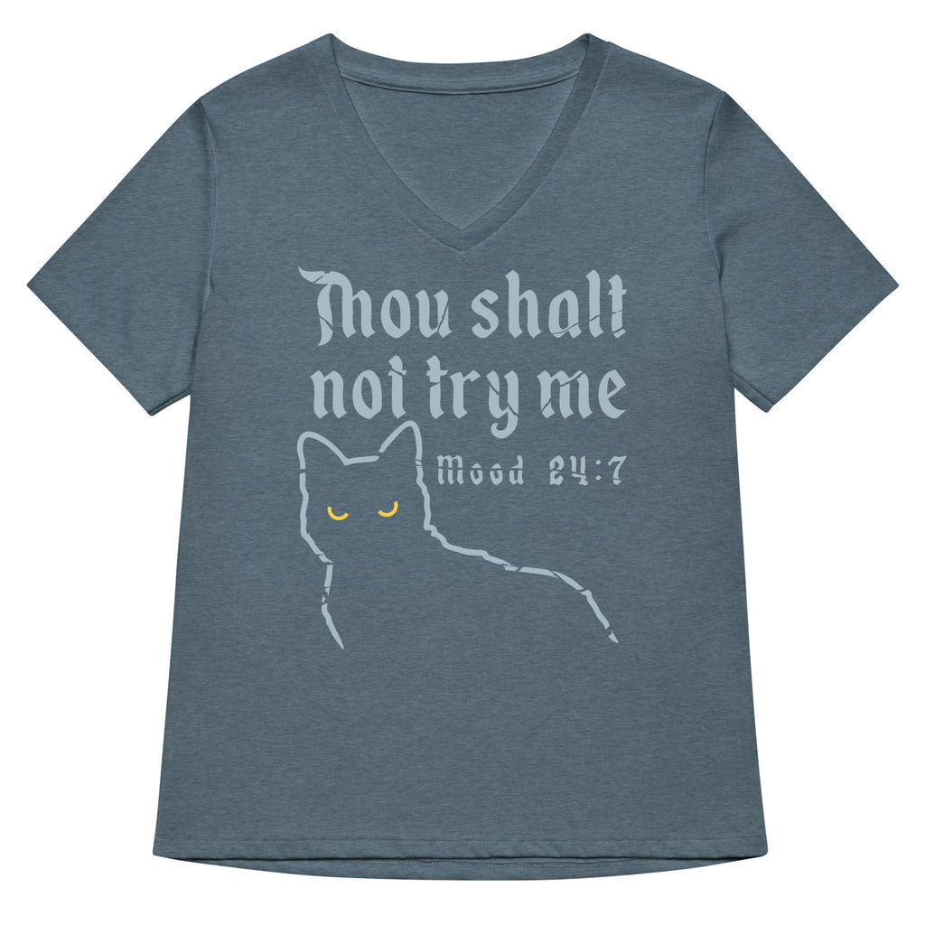Thou Shalt Not Try Me Women's V-Neck Tee product image 4