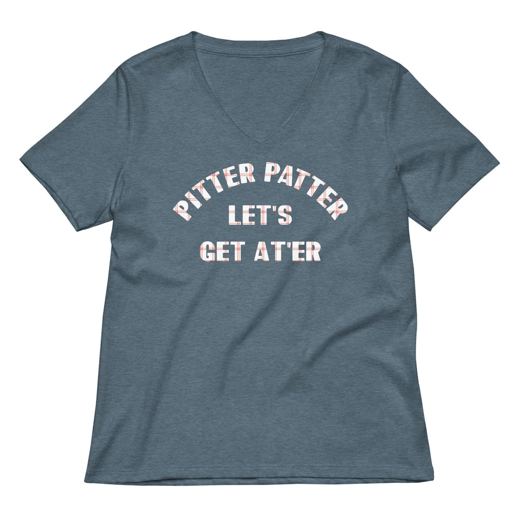 Pitter Patter Let's Get At'er Women's V-Neck Tee product image 4