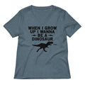When I Grow Up I Wanna Be A Dinosaur Women's V-Neck Tee product image 1