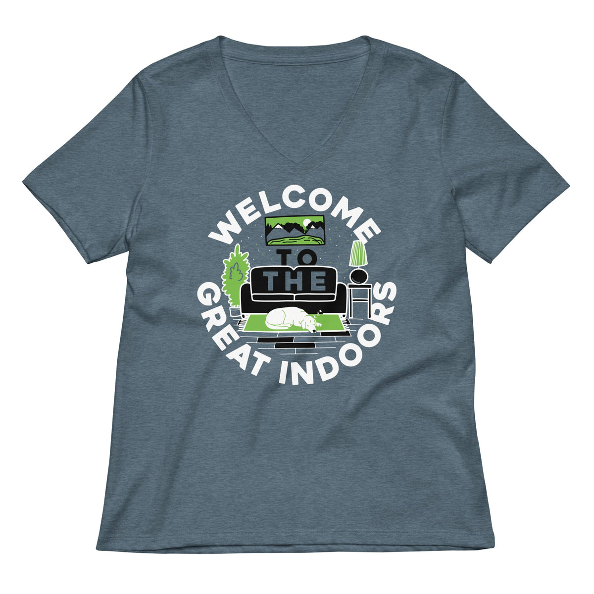 Welcome To The Great Indoors Women's V-Neck Tee product image 1