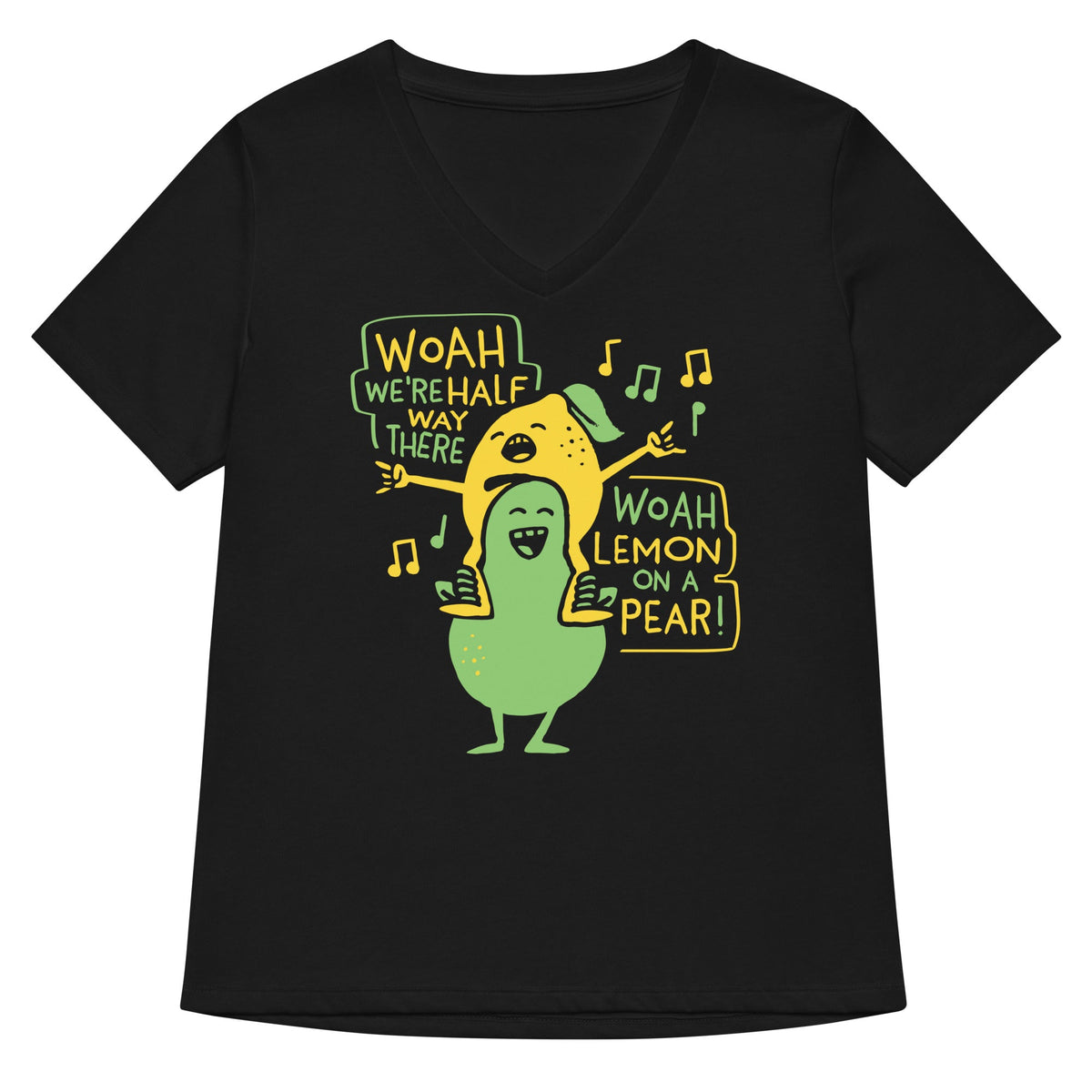 Lemon On A Pear Women's V-Neck Tee product image 1