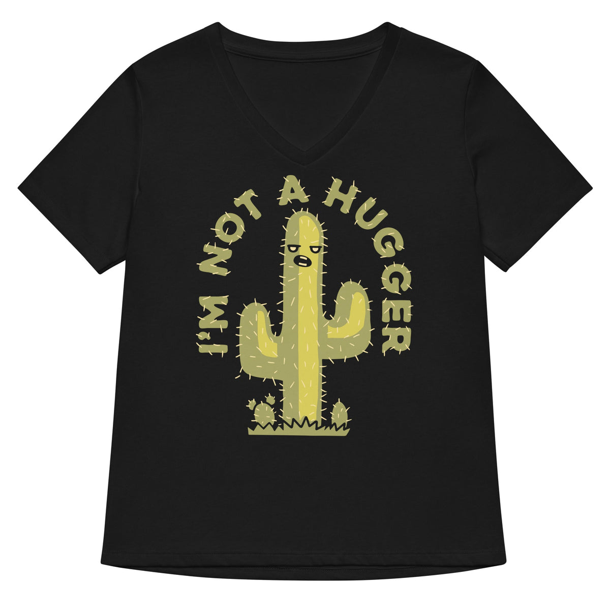 I'm Not A Hugger Women's V-Neck Tee product image 1