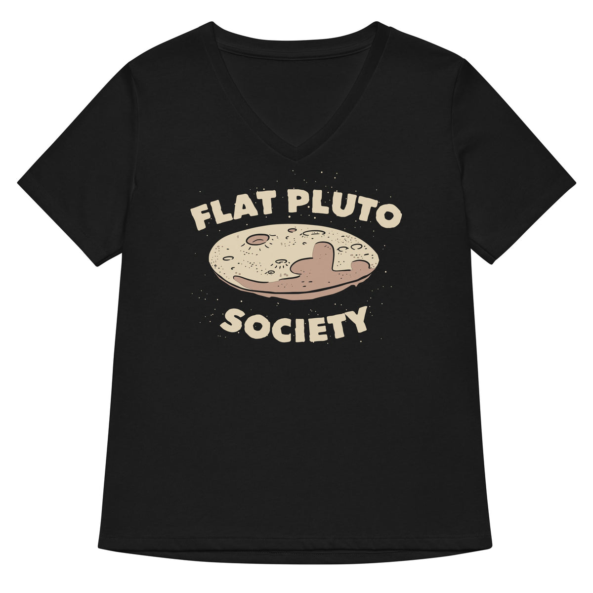 Flat Pluto Society Women's V-Neck Tee product image 1