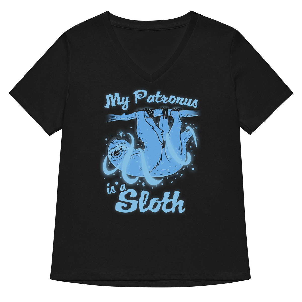 My Patronus Is A Sloth Women's V-Neck Tee product image 1