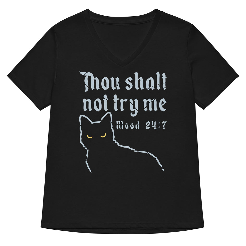 Thou Shalt Not Try Me Women's V-Neck Tee product image 1