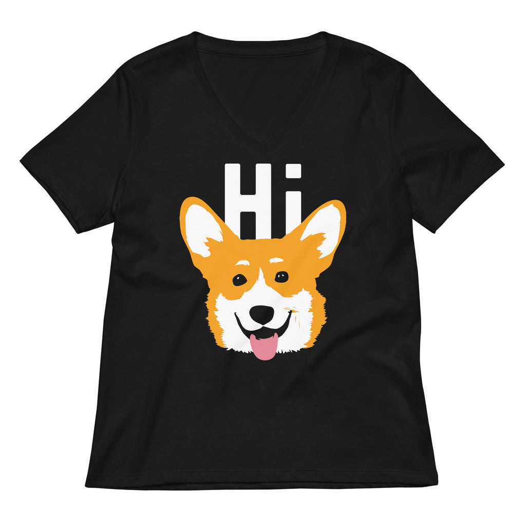 Hi Corgi Women's V-Neck Tee product image 2